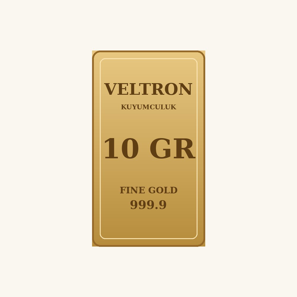 Veltron 10 Gram 24 Ayar Külçe Altın