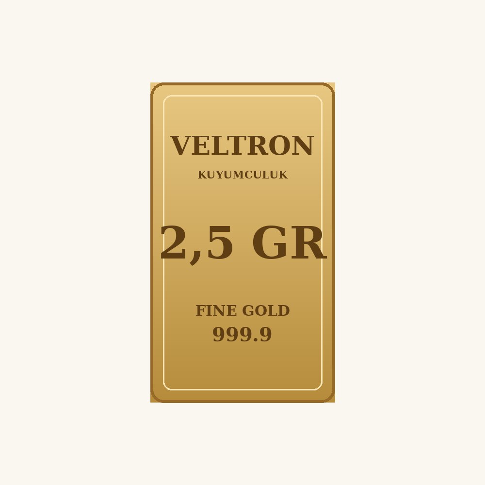 Veltron 2,5 Gram 24 Ayar Külçe Altın